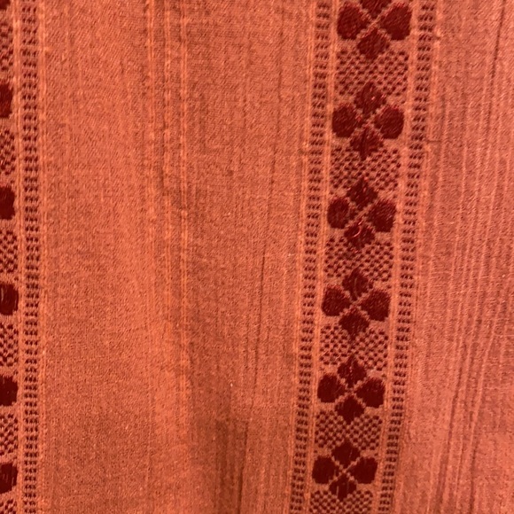 Anthropologie Ruffled Rust color Mini Dress - Picture 5 of 8